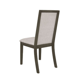 English Elm Set Of 2 Beige Upholstered Dining Chairs With Dark Grey Frame - Stylish Comfort For Any Space B016P227297-GIGA