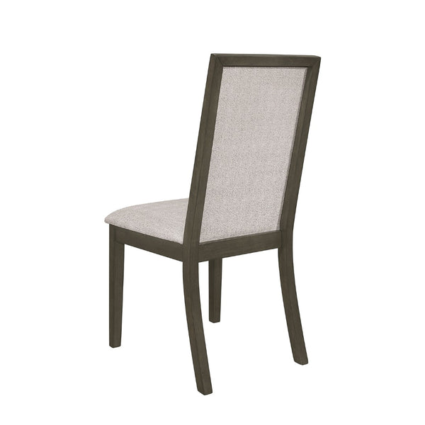 English Elm Set Of 2 Beige Upholstered Dining Chairs With Dark Grey Frame - Stylish Comfort For Any Space B016P227297-GIGA
