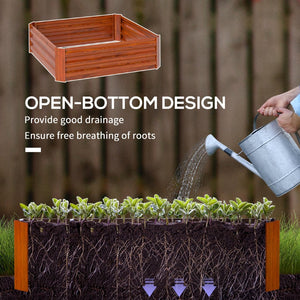 English Elm Metal Galvanized Steel Raised Garden Beds Set of Two for Vegetables Herbs Outdoor T3971P423902