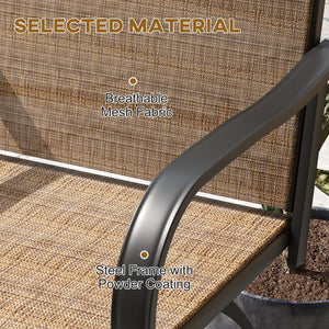 English Elm Outsunny Outdoor Bar Stools Set Of 2 - 360° Swivel Patio Chairs With Armrests, Weather-Resistant Design W2225P174469-GIGA