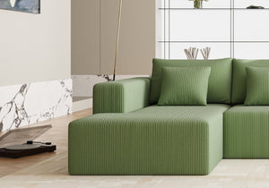 English Elm New Arrival Corduroy U Shaped Sectional Sofa Couch - Reversible, Spacious, Plush Comfort! W1765S00119-GIGA