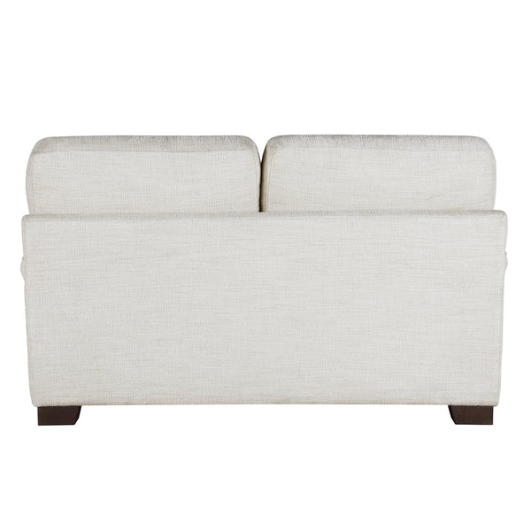 English Elm Modern Elegance Comfort Sofa Set - 3-Piece Cream Chenille Living Room Furniture With Pillows B011S01508
