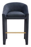 Emas Barstool Midnight Gray 109991 Zuo Modern