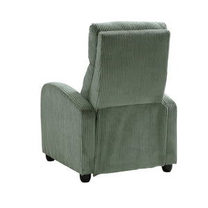 English Elm Modern Parsons Push Back Recliner Chair in Soft Corduroy Fabric — Sleek Comfortable Living Room Lounger with Solid Wood Frame and Easy Recline Mechanism Green 30 L x 27 W x 21.5 H B011P395854