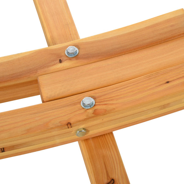 English Elm Outsunny 10.6' Curved Wooden Hammock Stand - Stylish, Durable, Up To 264Lbs, Perfect For Indoors & Outdoors W2225P174061-GIGA