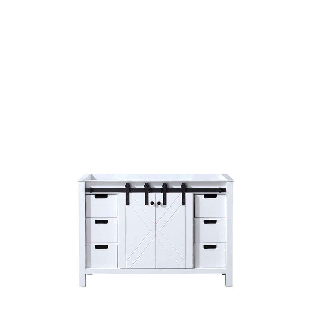 English Elm White 48-in Bath Vanity with Soft-Close Drawers, Solid Wood Frame, Fully Assembled, Spacious Storage B2731P260015