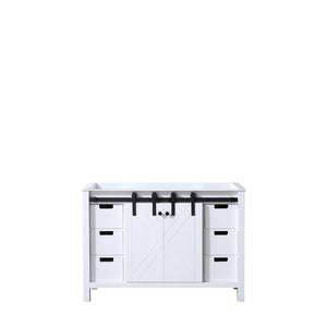English Elm White 48-in Bath Vanity with Soft-Close Drawers, Solid Wood Frame, Fully Assembled, Spacious Storage B2731P260015