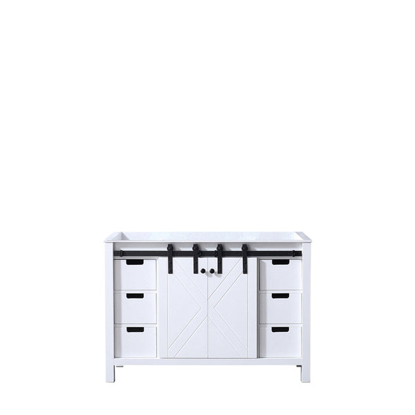 English Elm White 48-in Bath Vanity with Soft-Close Drawers, Solid Wood Frame, Fully Assembled, Spacious Storage B2731P260015