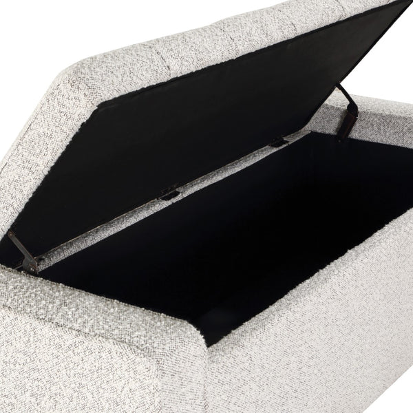 OSP Home Furnishings Bethwin Storage Bench Salt and Pepper