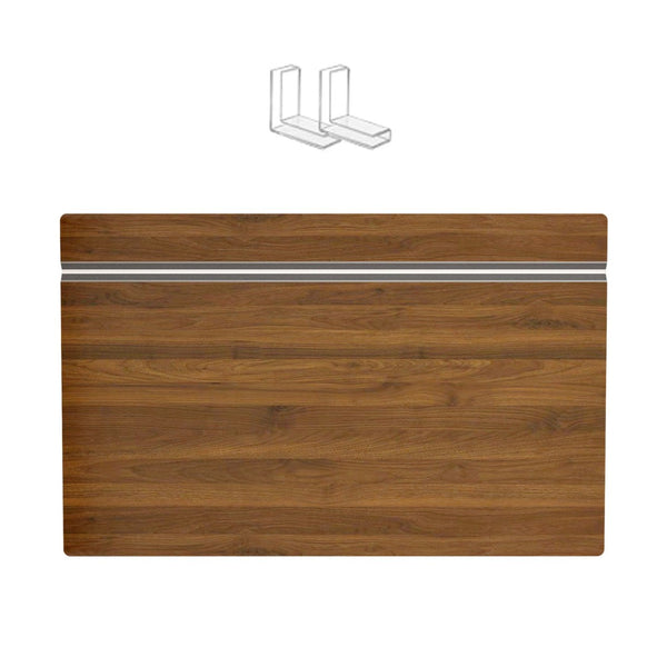 English Elm (24 Inch) Foamed Pvc Wire Shelf Covers Walnut Wood Grain Look for Pantry Closet Kitchen W2641P400320