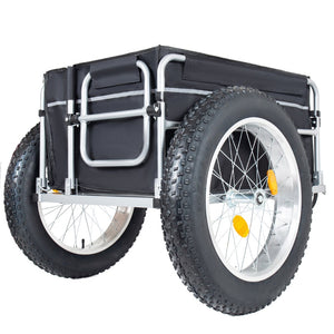 English Elm Upgraded Fat Tire Bicycle Cargo Trailer Heavy Duty Foldable Hauler for Camping Trips W2932P417634