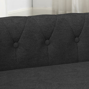 English Elm Elegant Elevated Rectangular Pet Bed for Medium to Large Dogs, Durable Linen Sofa, Modern Comfort 39x22.75x13.25 Black W487P272441