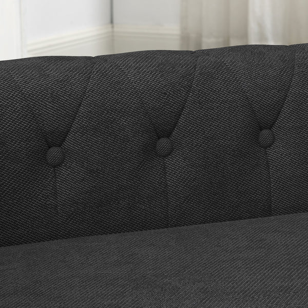 English Elm Elegant Elevated Rectangular Pet Bed for Medium to Large Dogs, Durable Linen Sofa, Modern Comfort 39x22.75x13.25 Black W487P272441
