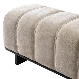 English Elm Indoor Channel Tufted Chenille Upholstered Bench Rubberwood Legs Entryway Dining N779P367309O