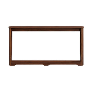 English Elm 70.1"corrugated textured storage table for entryway or behind sofa, waterproof 1.18" top, durable design Walnut W1162P339116