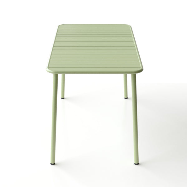English Elm Sella Long Table In Frosty Green - Compact Outdoor Dining & Leisure Table For Balconies & Patios W3318P308295-GIGA