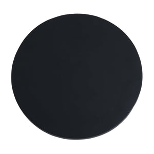 English Elm 27.5" Sculptural Round Coffee Table Hand-painted Gloss Finish for Modern Living Rooms Black N772P384682B