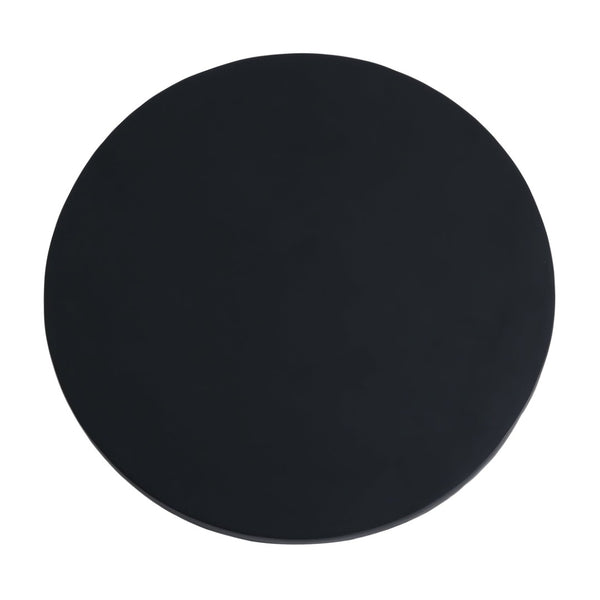 English Elm 27.5" Sculptural Round Coffee Table Hand-painted Gloss Finish for Modern Living Rooms Black N772P384682B