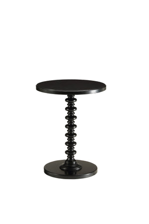 English Elm Acton Black Round Pedestal Accent Table – Turned Solid Wood Base, MDF Top, 40lb Capacity, KD Finish B2726P294879