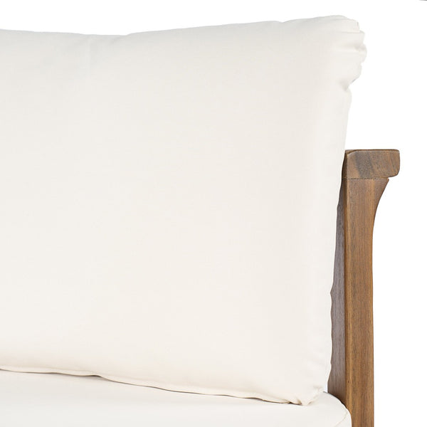 English Elm Acacia Wood Outdoor Dining Chairs Set of 2 Sculpted Patio Seating with Cushions Cream,Teak N768P373124L