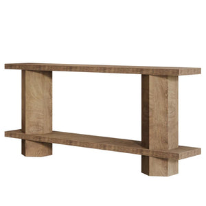 English Elm Hall Console Table Industrial Rustic Two Tier Wood Tone Metal Frame Entryway Sofa T3971P452679
