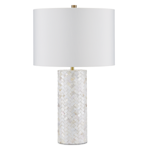 Meraki Mother-of-Pearl Table Lamp – Elegant Contemporary Design with Handcrafted Natural Beauty