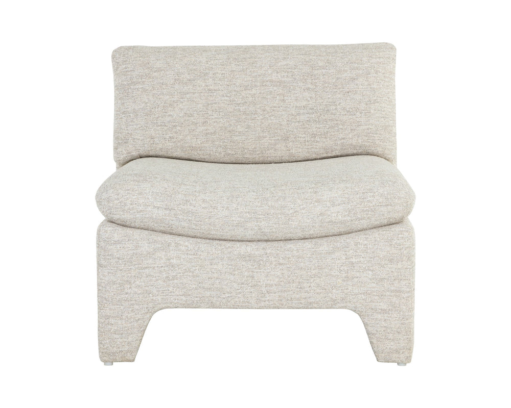 Sunpan Dallin Lounge Chair - Contemporary Design with Eye-Catching Shape and Fully Upholstered Legs Boho Oatmeal