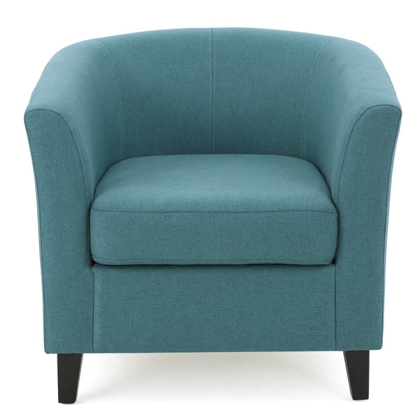 English Elm Christopher Knight Home® - PLAZA Club Chair with Plush Upholstery and Mid-Century Profile — Cozy, Stylish Accent Seat for Living Rooms Teal 31 L x 29.25 W x 26.25 H 46619.00FDTE