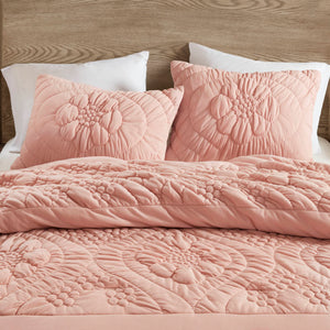 English Elm 3-Piece King Comforter Set In Soft Pink - Cozy, Durable & Machine Washable For Everyday Elegance B035P408219
