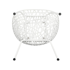 English Elm Christopher Knight Home® - Neiman Outdoor Dining Chair Set of 2 with Weather-Resistant Iron Frame and Perforated Diamond Design White N775P256374W