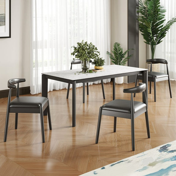 English Elm Weave Dining Chairs Set Of 2 - Stylish Mid-Century Modern Kitchen Seating With Solid Oak & Woven Comfort T3623P371949-GIGA