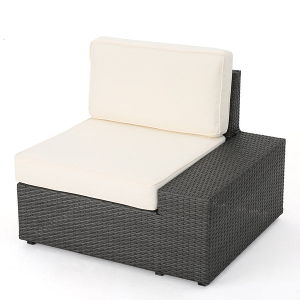 English Elm Santa Cruz Outdoor Pe Wicker Arm Chair Set with Weather Resistant Iron Frame 52974.00IRNGRY