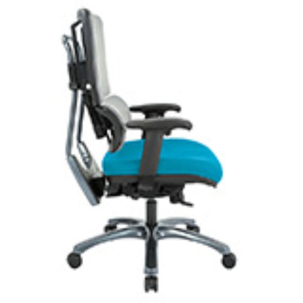 OSP Home Furnishings Vertical Mesh Back Ergonomic Office Chair with Lumbar Support and Titanium Rolling Base 99667T-7
