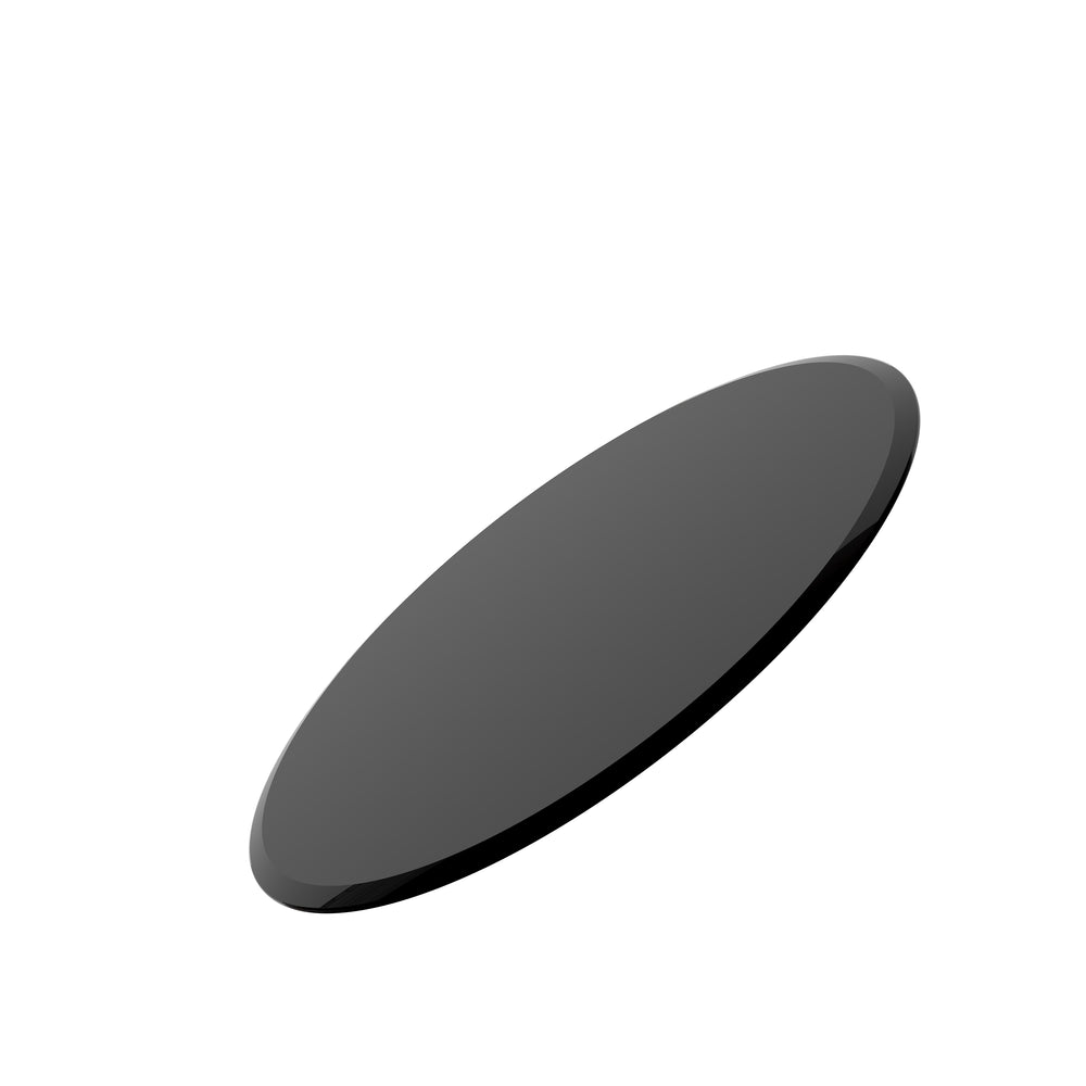 English Elm 36" Round Tempered Glass Table Top - Elegant Black Surface, Beveled Edge, Durable & Easy To Clean W241P248361