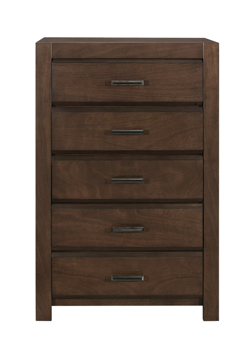 English Elm Espresso Five Drawer Chest Okume Veneer Bold Frame Contemporary Bedroom Storage B011P257336