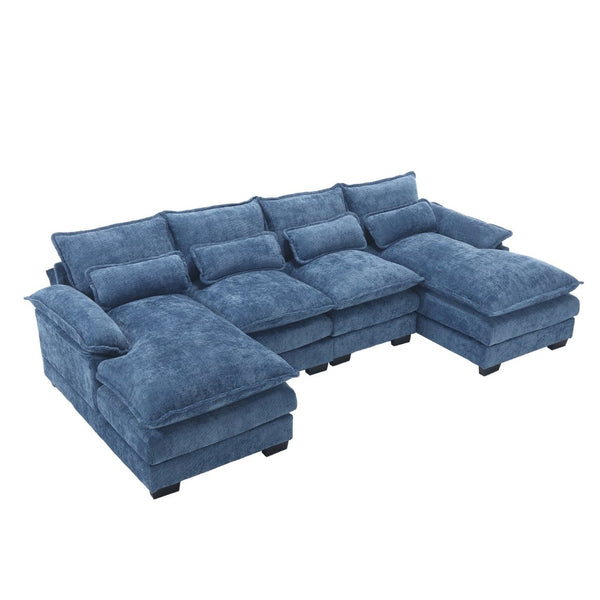 English Elm United Modern U-Shape Sectional Sofa: Plush Chenille Fabric, Durable Frame, Stylish Comfort & Design W1568S00151-GIGA