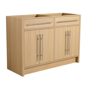 English Elm 48" Freestanding Bathroom Vanity Cabinet 4 Soft-Closing Doors Original Oak Plywood KD Pack Easy Assemble W1972P348986