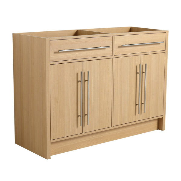English Elm 48" Freestanding Bathroom Vanity Cabinet 4 Soft-Closing Doors Original Oak Plywood KD Pack Easy Assemble W1972P348986