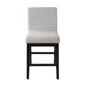 English Elm Edwyn Linen & Espresso Counter Height Chairs Set of 2 — Padded Linen Seats, 220 lb Capacity, Stylish B2726P313157