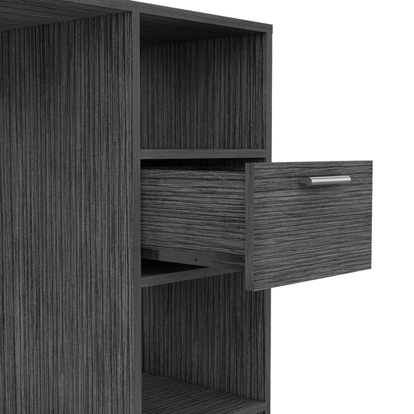 English Elm Arlington Writing Computer Desk - Stylish Compact Design With Drawer & Two Open Shelves For Storage B128P148861