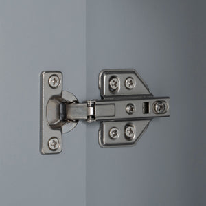 English Elm K&K Vintage Kitchen Island with Rubberwood Top, Hidden Wheels, Pull-Out Trash & Charging Station Grey+Blue N707P299014G