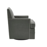 Madison Park Circa Transitional Upholstered Swivel Chair MP103-1111 Grey