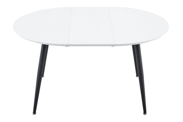 English Elm Pull Extendable Round Dining Set White Mdf Top Clear Acrylic Chairs Modern Minimalist W2920S00135
