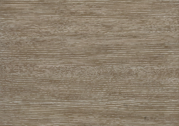 English Elm Set of 2 Southlake Side Chairs Linen Upholstered Back Nailhead Trim Brown‑Gray Wire‑Brushed Oak Finish B011P239562