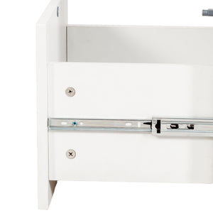 English Elm White White Sideboard Storage Cabinet with Glass Doors, Pegboard, Drawers & Shelves for Small Spaces W331P298183