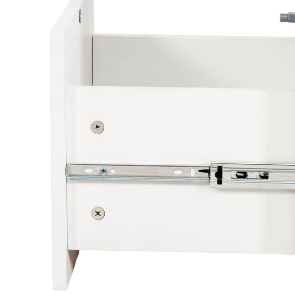 English Elm White White Sideboard Storage Cabinet with Glass Doors, Pegboard, Drawers & Shelves for Small Spaces W331P298183