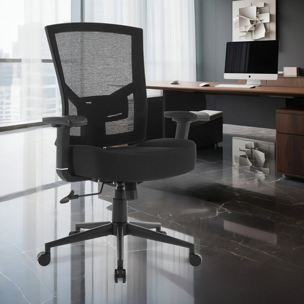 English Elm Big and Tall Ergonomic Mesh Chair 600lb Capacity Lumbar Support Memory Foam Seat W1521P483028