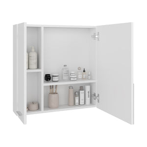 English Elm Nome Wall Mounted Mirrored Medicine Cabinet with Multi Compartment Interior Storage B097P474279