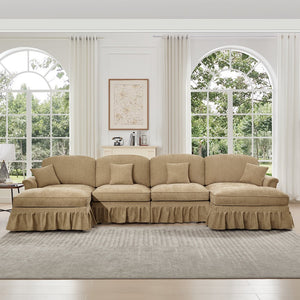 English Elm Classic U-Shape 4-Seater Modular Sectional Sofa With Customizable Styles & Cloud-Like Comfort W3041S00251