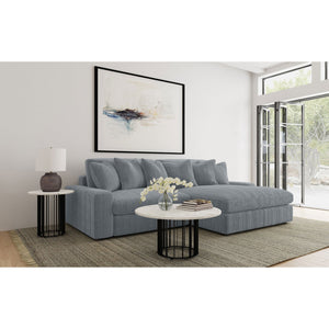 English Elm Marcus Fog Modular Reversible Sectional Sofa with Pillows – Terracotta Fog Upholstery, Track Arms, Ottoman Lounge B062S01211